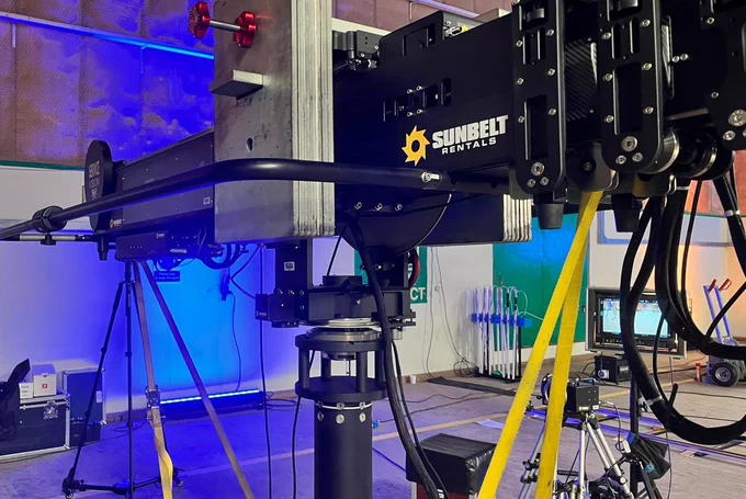 Image of Sunbelt Rentals equipment in a studio