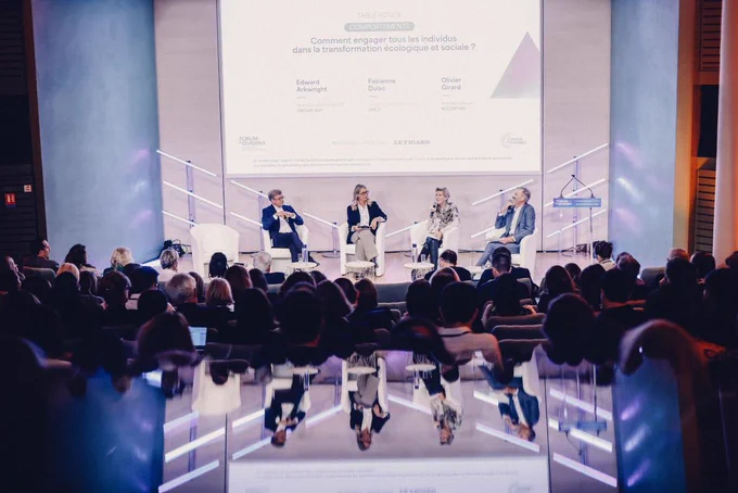 Table ronde « Comment engager tous les individus dans la transformation écologique et sociale ? » lors du Forum de Giverny.