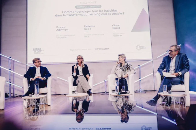 Table ronde « Comment engager tous les individus dans la transformation écologique et sociale ? » lors du Forum de Giverny.