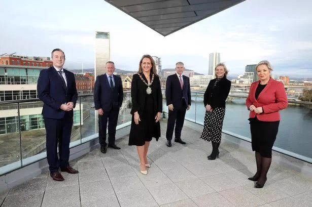 Paul Givan, Conor Murphy, Myseld, SOS, Suzanne Wylie and Michelle O’Neill