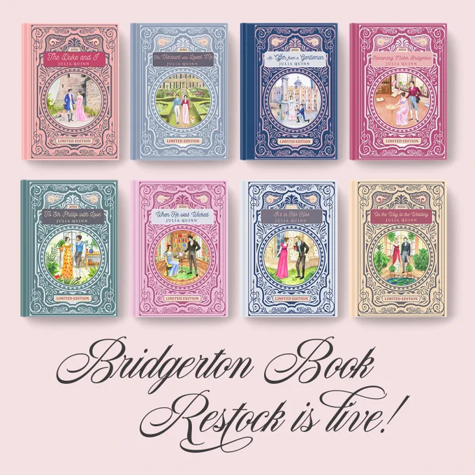8 special edition bridgerton books, Bridgerton Book restock is live