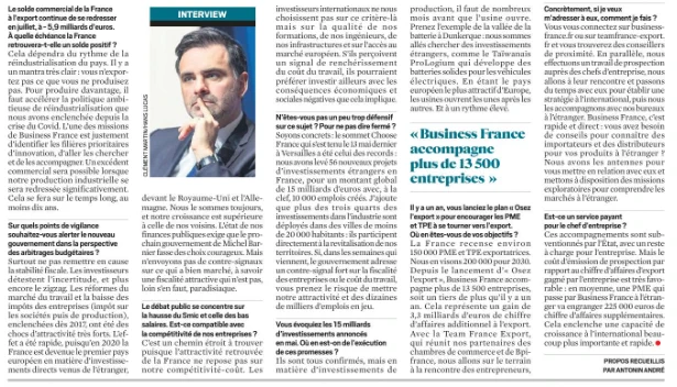 Mon entretien au Journal du dimanche