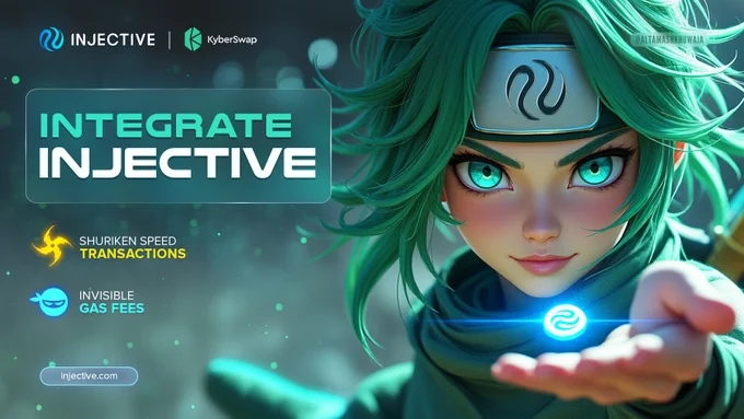 Hey @KyberNetwork, how about you team up with DeFi ninjas 🥷? An integration with @injective could slice through high fees and slow trades, delivering swift, seamless swaps across chains.

Why Injective?
-  Shuriken Speed Transactions; moving with the speed of a shuriken in flight; fast, precise, and hits the mark instantly.

- Invisible Gas Fees; so low that they are as invisible as a ninja in the night. 

By integrating Injective, your platform can create a DeFi environment where users can operate with the stealth & speed of the most legendary ninjas, making the blockchain your own shadowy playground!

#Injective #INJ #KyberSwap $INJ #CommunityPosts #DeFi #Blockchain #Crypto #Trading #LiquidityPool #Ninja #DigitalArt