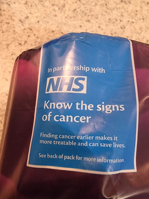 Tesco loo roll promoting signs of cancer