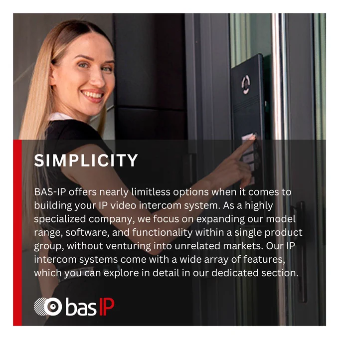 Our IP intercom systems come with a wide array of features, which you can explore in detail in a dedicated information session. Book a session with our sales staff today: sales@bas-ip.co.za.