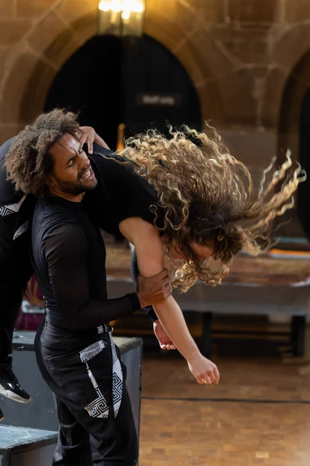 Two dancers performing in Coventry