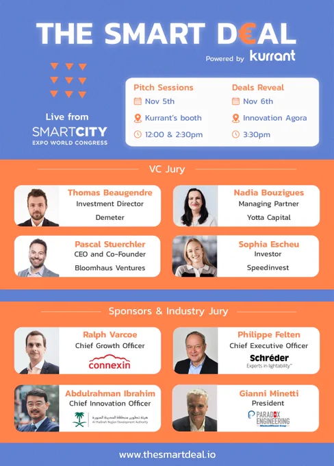 The smart deal at smart city expo barcelona poster and timings