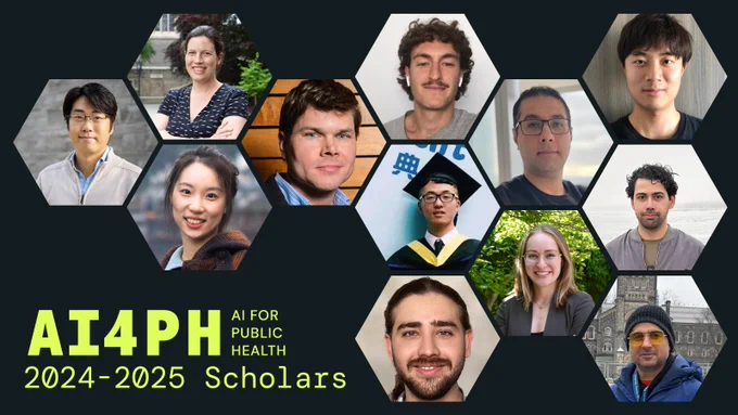 AI4PH - 2024/2025 Scholars: Images of 13 emerging researchers in AI and public health. 