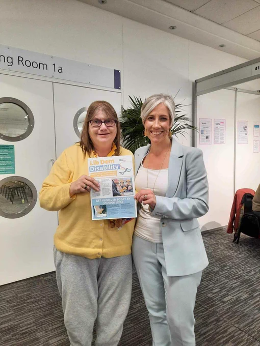 Exec member Jemma with Daisy Cooper