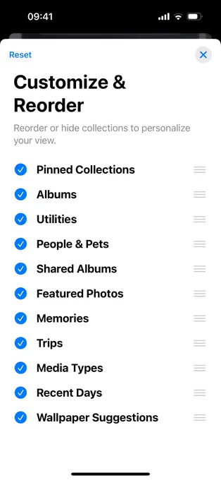 iOS 18 Photos app customization