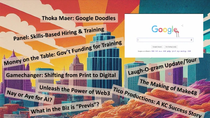 Great speakers, panel discussions and breakout sessions!  Learn how KC's digital media industry is growing and making an impact.  https://www.eventbrite.com/e/kc-imagines-2024-conference-building-kcs-digital-media-future-tickets-936555882857?aff=eivtefrnd&utm-campaign=social,email&utm-content=attendeeshare&utm-medium=discovery&utm-source=strongmail&utm-term=listing 