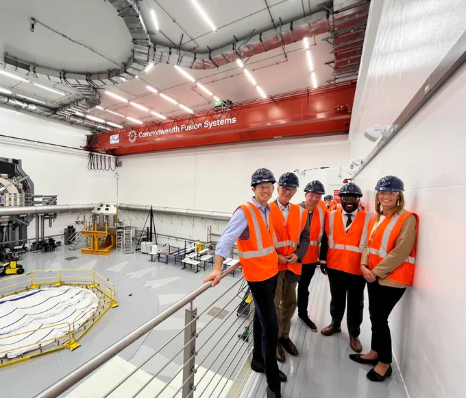 Representatives Trahan, Auchincloss, Beyer and Amo tour Commonwealth Fusion Systems in Devens, MA