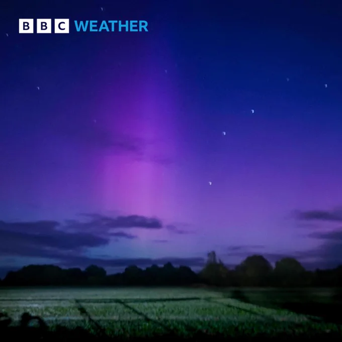 Pink streaks over East Dereham in  Norfolk