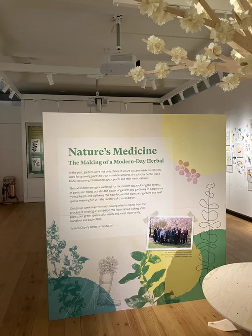 An exhibition panel entitled 'Nature's Medicine'