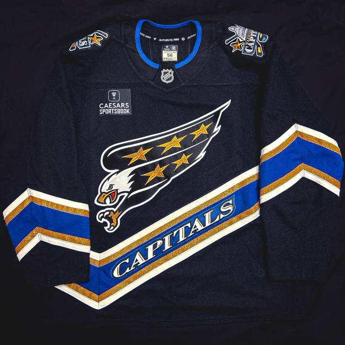 A photo of a Fanatics Authentic Pro Screaming Eagle jersey.