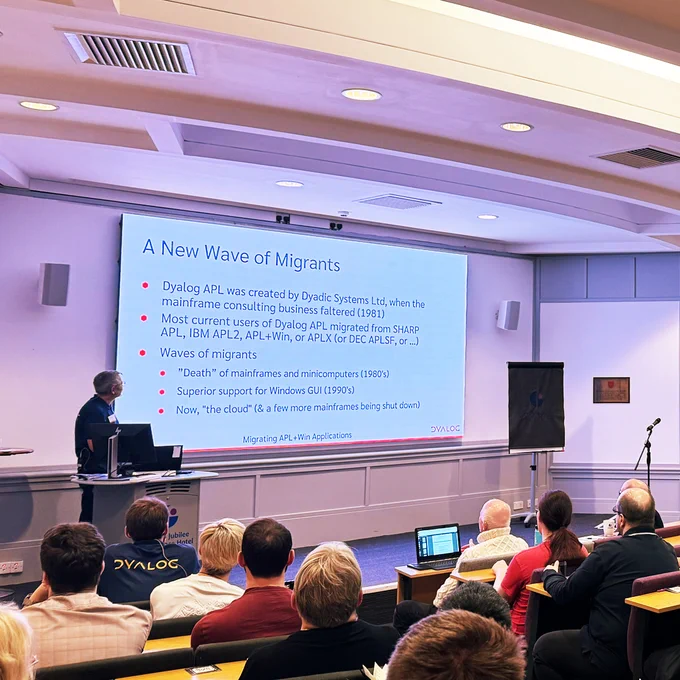 Morten Kromberg presenting at Dyalog '24