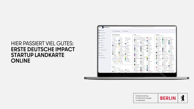 Infokachel: erste deutsche Impact Startup Landkarte online