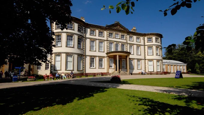 Photograph showing the front of Sewerby Hall on a sunny day