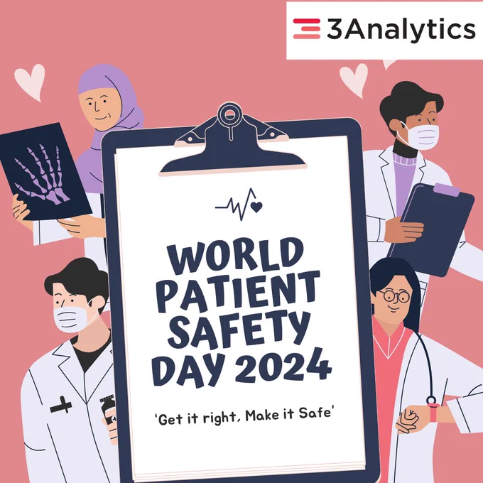 "Today, on hashtag#PatientSafetyDay2024, we renew our commitment to safeguarding patient health. Every life matters, and every action counts in preventing harm. Let’s work together for a safer, stronger healthcare system. Through advanced analytics, we detect risks and prevent harm, ensuring patient well-being. Together, we’re shaping the future of hashtag#Pharmacovigilance. hashtag#PatientFirst hashtag#DataDrivenSafety hashtag#SafeCare hashtag#PatientFirst hashtag#SafeCare hashtag#HealthForAll hashtag#Savinglives 

"Get it Right, Make it Safe!" hashtag#worldpatientsafetyday2024