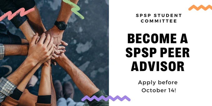 SPSP Student Committee

Become a SPSP Peer Advisor

Apply before October 14!