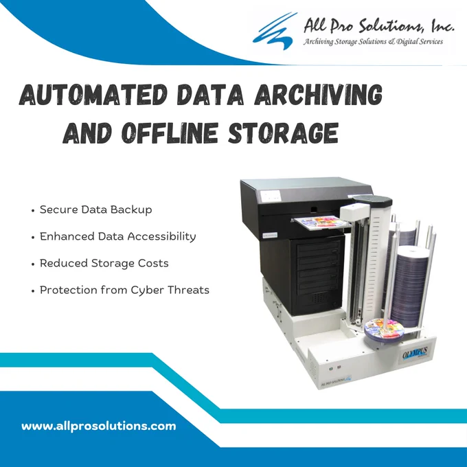 Automated Data Archiving and Offline Storage

- Secure Data Backup
- Enhanced Data Accessibility
- Reduced Storage Cost
- Protection from Cyber Threats
