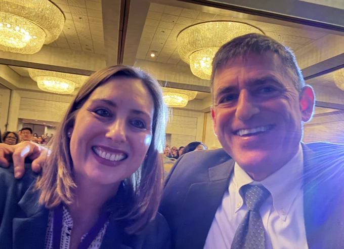 Selfie of Dr. Colleen Kelley and Dr. Jono Mermin