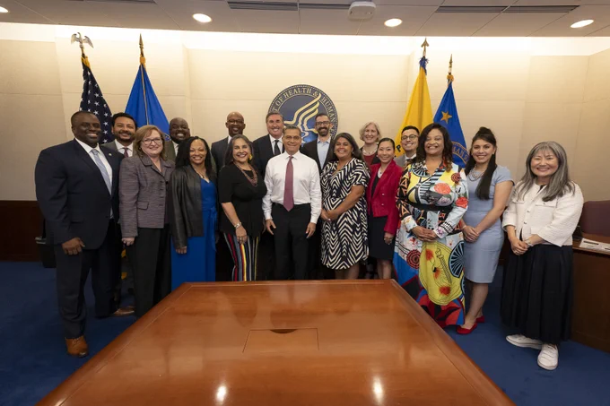 Secretary Becerra in group photo