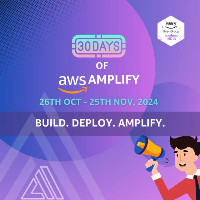 This event will be virtual.

This initiative is powered AWS User Group India collaboration with AWS User Groups across the country. We’re looking for speakers who are passionate about AWS Amplify and cloud development to lead sessions and workshops!