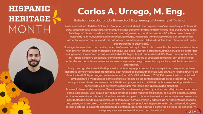 Mes de la Herencia Hispana: Carlos Urrego (versión en español)
