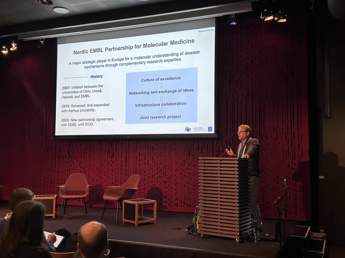 Speaker of the partnership, Oliver Billker, opening the meeting.