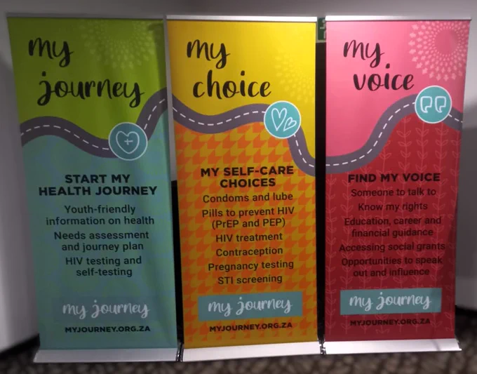 My Journey programme banners lined up