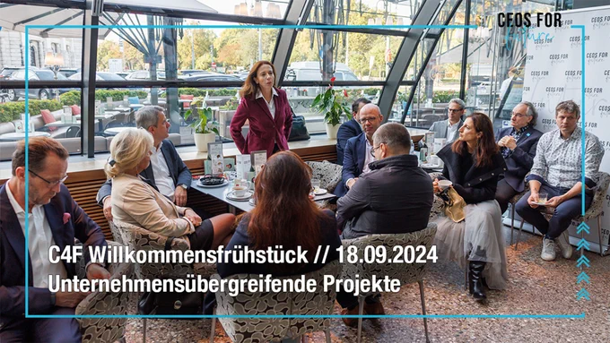 CEOs FOR FUTURE Willkommensfrühstück, 18.09.2024 // Thema: Unternehmensübergreifende Projekte und Kooperationen // Fotocredit: © CEOs FOR FUTURE/Martin Hron