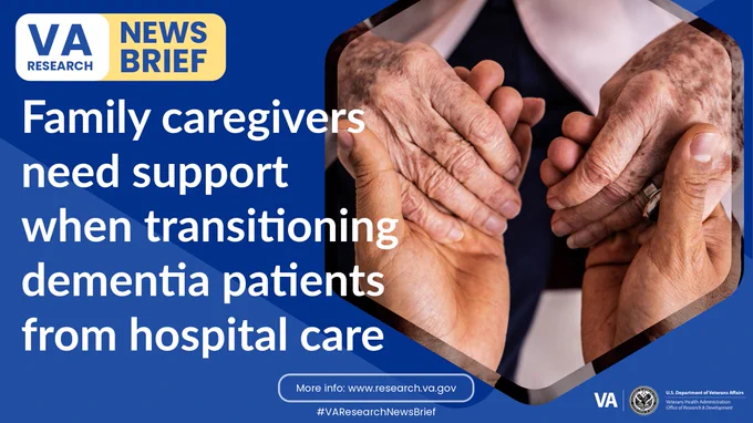 Family caregivers need support when transitioning dementia patients from hospital care
