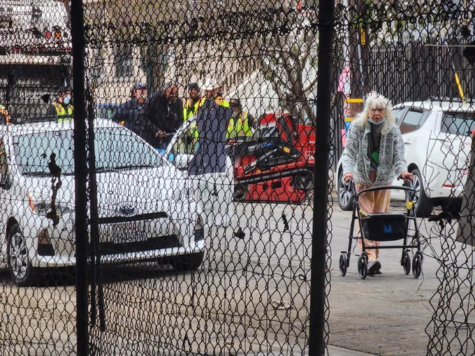 People leave the camp site on 23rd Street and Martin Luther King Way on Wednesday, September 18, 2024. 