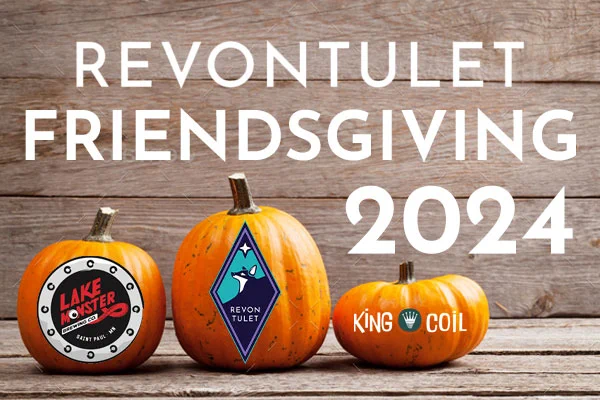 Revontulet Friendsgiving 2024 and 3 pumpkins