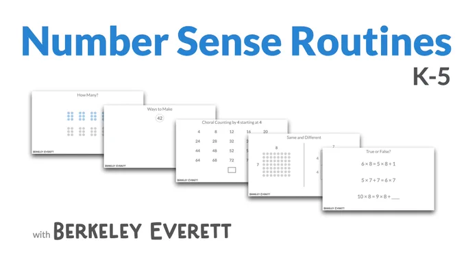 Number Sense Routines K-5 workshop with Berkeley Everett