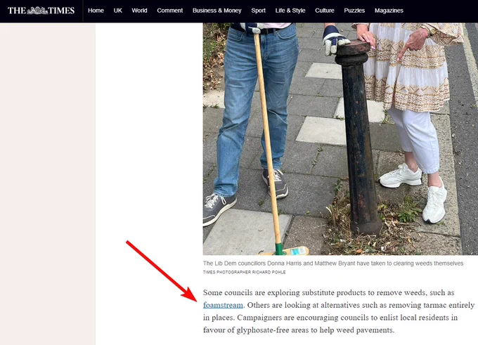 The Times article about weeding