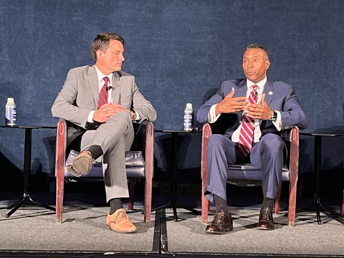 Under Secretary Dr. Basil Gooden at a fireside chat on productivity trends and USDA’s role in Ag Productivity.