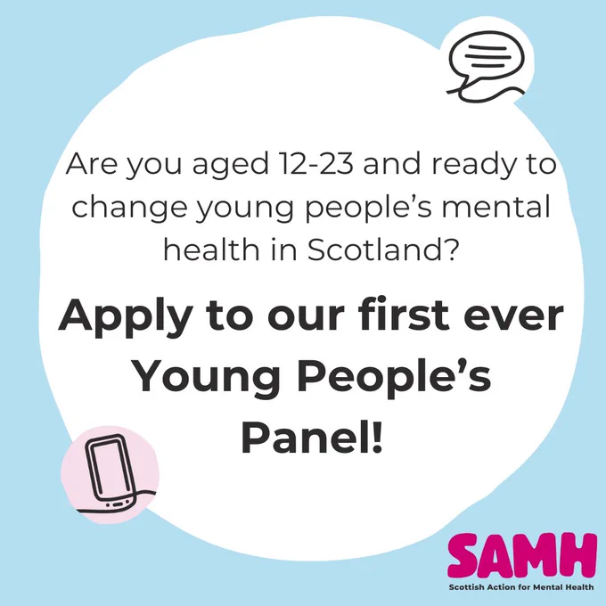 Are you aged 12-23 and ready to change young people's mental health in Scotland? Apply to our first ever young people's panel!