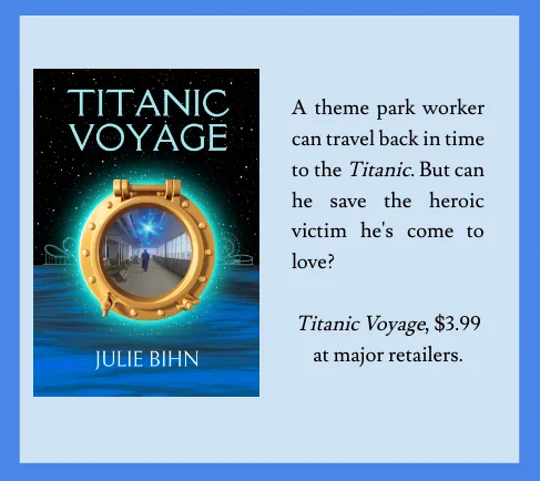 A theme park worker can travel back in time to the Titanic. But can he save the heroic victim he’s come to love?

Titanic Voyage, $3.99 at major retailers. 