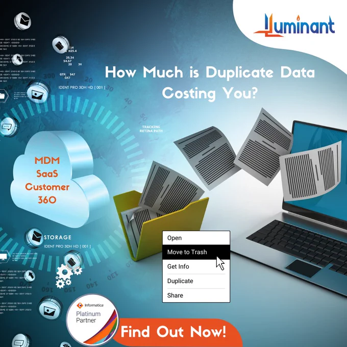 Informatica MDM SaaS Customer 360 identifies and eliminates duplicate records, creating a single source of truth for your customer data.

✅ Improved data accuracy
✅ Enhanced customer experiences
✅ Increased efficiency
✅ Reduced costs

Ready to take the challenge and clean up your data? Contact Luminantworks today!
https://www.lluminantworks.com/

 #InformaticaMDM #Luminantworks #DuplicateData #DataAccuracy #CustomerExperience  #SaaSCustomer360