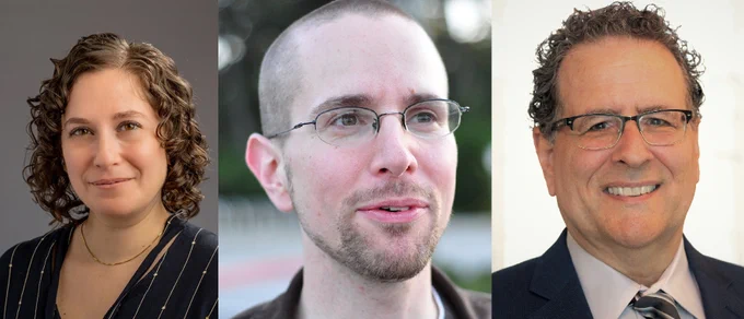Portrait images of Lisa Messeri, Dan Bouk, and Ken Lipartito