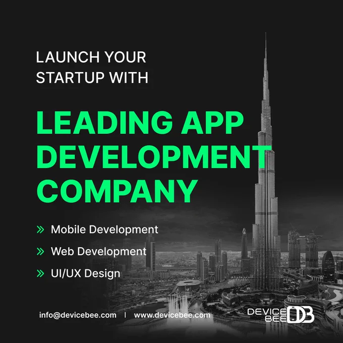 DeviceBee is the leading mobile app development company in Dubai, UAE, offering a wide range of cutting-edge solutions. We specialize in mobile app development, including React Native app development, Flutter app development, and cross-platform app development services. Our expertise extends to iOS and Android app development, eCommerce app development, food delivery app development, healthcare app development, and on-demand app solutions. Additionally, we provide custom web development, IT consulting services, quality assurance & testing, and cloud computing solutions. Choose DeviceBee for innovative and scalable digital solutions to drive your business forward.

Contact our experts for a free consultation!
info@devicebee.com
https://www.devicebee.com
