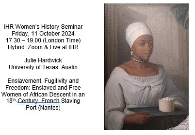 "An unidentified enslaved woman in a 1753 portrait of Mme Deurbrouq."  Musée d'Histoire de Nantes