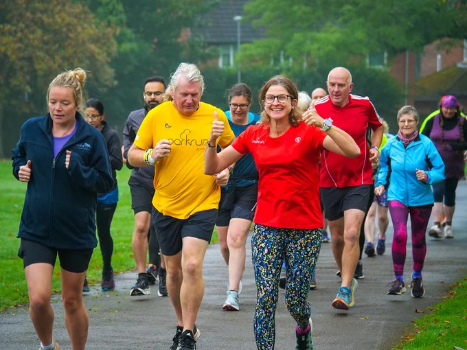 Runners participating in parkrun