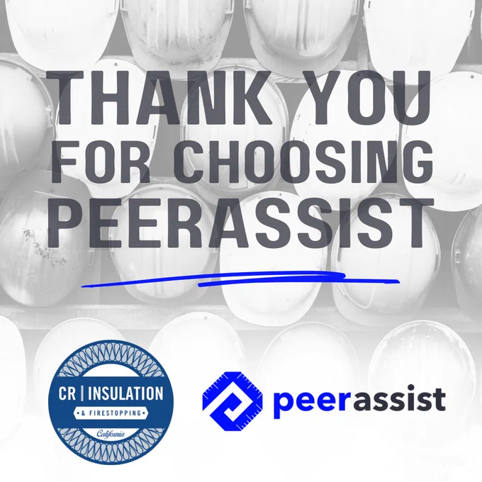 PeerAssist thanks CR Insulation for their business