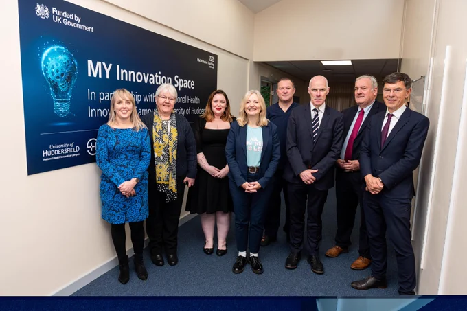 A photo of West Yorkshire Mayor, Tracy Brabin, with colleagues from Mid Yorkshire Teaching NHS Trust at the official opening of the new space.