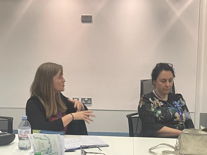 Photo of Hannah talking