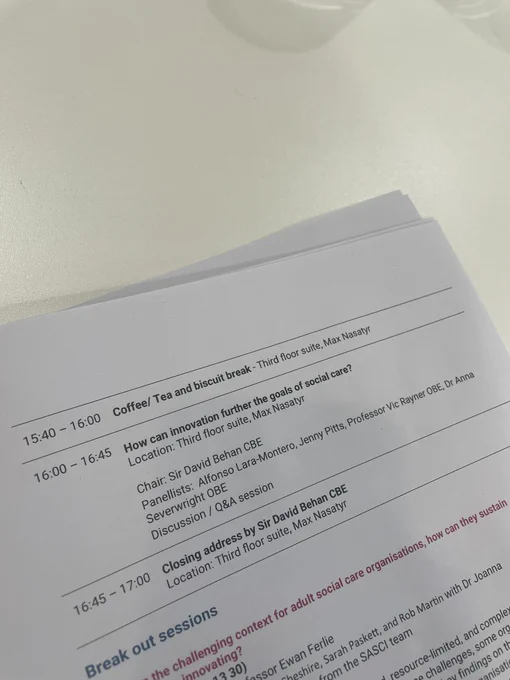 Photo of the last panel in the programme