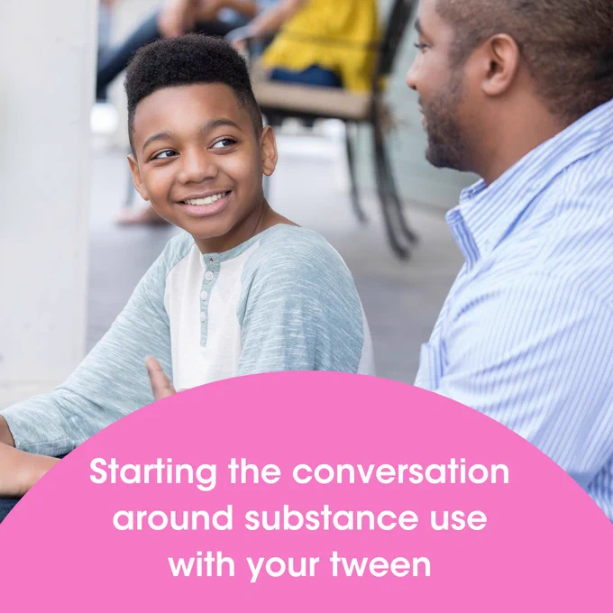 A father and son having a conversation together